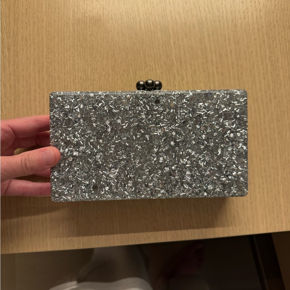 Edie Parker Silver Clutch
